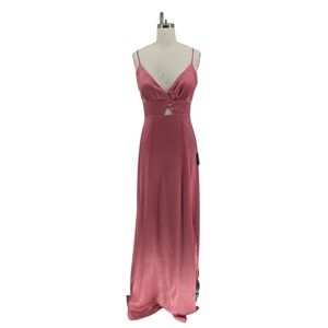 11505 NEW Lulus Satin A Line Maxi Dress Pink size Small wedding bridal bridesmai